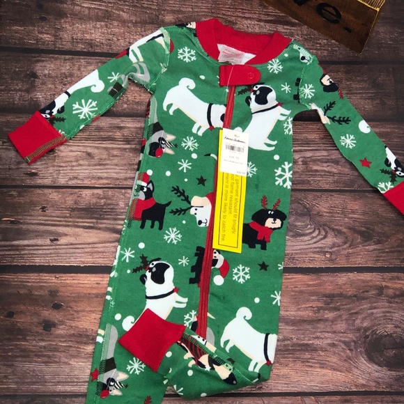 Hanna Anderson Baby Holiday Dog Print One-Piece Zip Sleeper US 6-12 Mos … - Picture 6 of 15